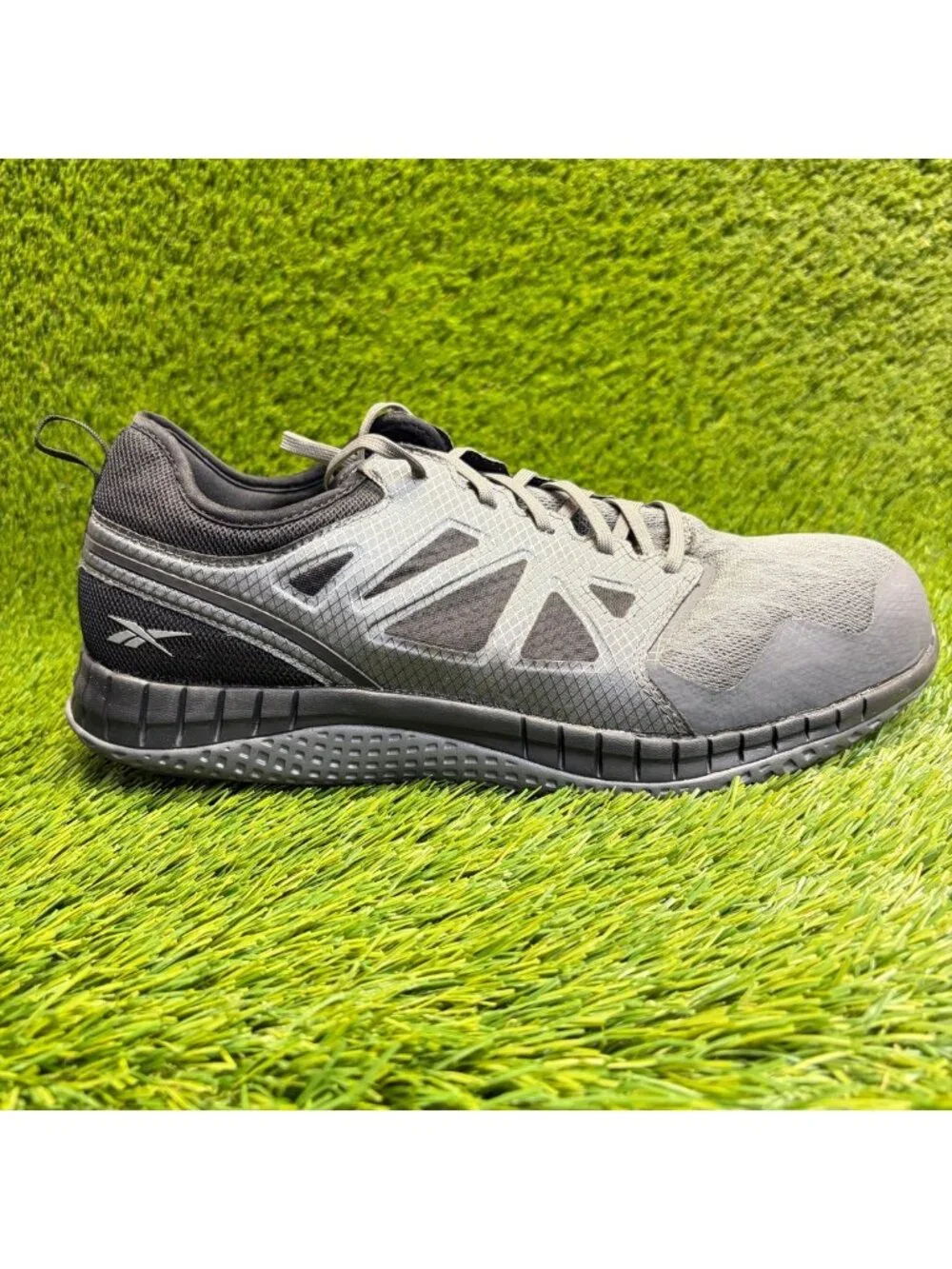 Reebok ZPrint Mens Size 13E Gray Black Athletic Steel Toe Safety Work Shoes